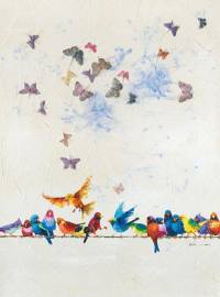 V&ouml;gel &amp; Schmetterlinge 120 x 160 cm / 2015-D1399
